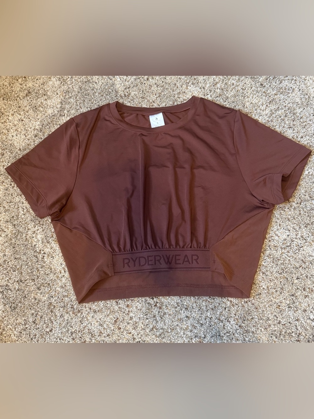 Ryderwear Chocolate Brown Cropped Performance Top 🤎✨ NWT Size Small